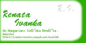 renata ivanka business card